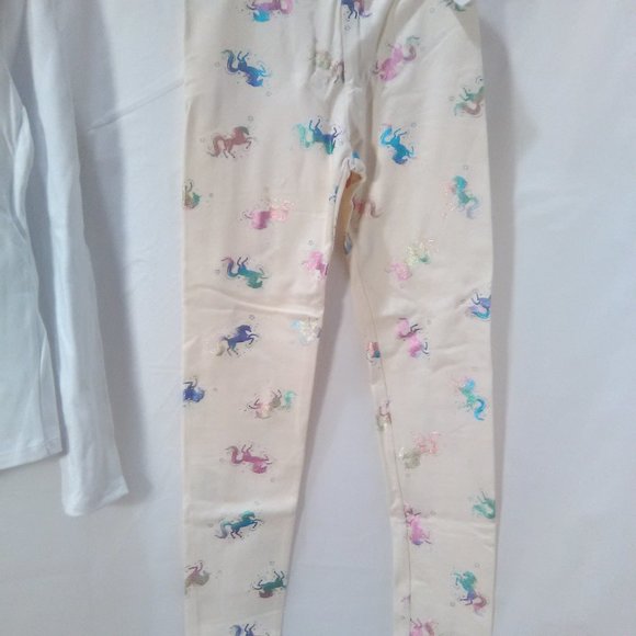 Wonder Nation Girls Long Sleeve Shirt & Unicorn Leggings Set Color Size 7/8 M - Picture 4 of 5